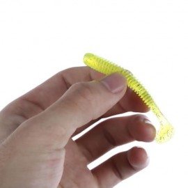 TSURINOYA 10PCS ARTIFICIAL SOFT LUMINOUS FISHING BAIT FISH TACKLE (YELLOW AND GREEN)