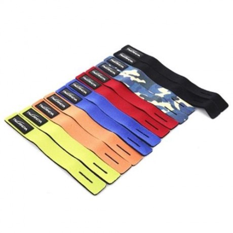 TSURINOYA 2PCS / LOT FISHING ROD WRAP BELT TIE SUSPENDER HOLDER FISH TACKLE (YELLOW)