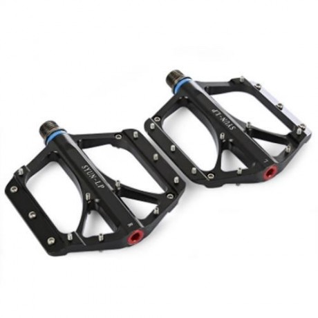 SYUN-LP PAIRED FASHION ALUMINUM ALLOY BIKE PEDAL FOR MOUNTAIN ROAD BICYCLE (BLACK)