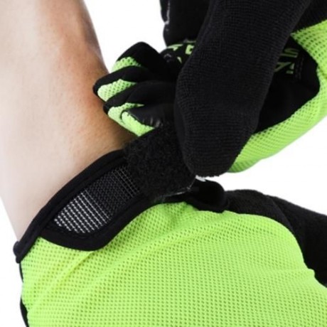 SAVA PAIRED SHOCK-ABSORBING FOAM PAD FULL FINGER BIKE GLOVE (GREEN)