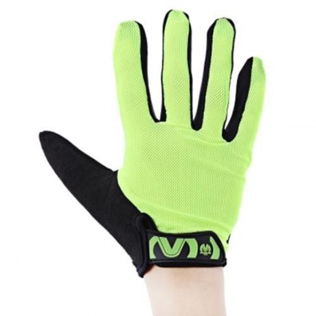 SAVA PAIRED SHOCK-ABSORBING FOAM PAD FULL FINGER BIKE GLOVE (GREEN)