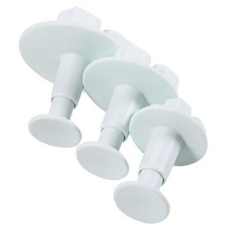 3PCS PLASTIC DIY HYDRANGEA FLOWER FONDANT CAKE MOULD PLUNGER CUTTER TOOL (WHITE)