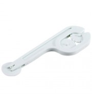 FONDANT CAKE DECORATING SUGAR CRAFT WHEEL EMBOSSER ROUND PAD LACE CUTTER TOOL (MILK WHITE)