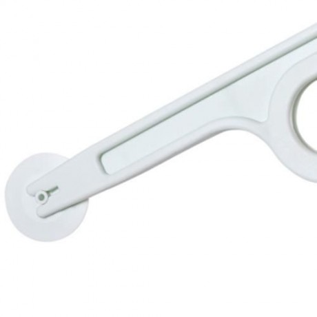 FONDANT CAKE DECORATING SUGAR CRAFT WHEEL EMBOSSER ROUND PAD LACE CUTTER TOOL (MILK WHITE)