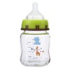 SNOW BEAR SWEET CARTOON ANIMAL PRINT 160ML LIP SIMULATION WIDE NECK GLASS FEEDING BOTTLE (