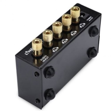 LINEP A908 ULTRA COMPACT 4 CHANNELS STEREO HEADPHONE SOUND AMPLIFIER (BLACK)