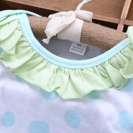 SWEET 3PCS GEOMETRIC PRINT STRIPED LONG SLEEVE ROUND COLLAR TOPS PANTS POINTED HAT (WHITE)