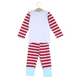 SWEET 3PCS GEOMETRIC PRINT STRIPED LONG SLEEVE ROUND COLLAR TOPS PANTS POINTED HAT (WHITE)
