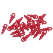 20PCS PLASTIC FISHING BAIT SCREW CARP POP UP PEG FISH ACCESSORY (RED)