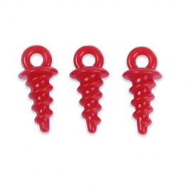 20PCS PLASTIC FISHING BAIT SCREW CARP POP UP PEG FISH ACCESSORY (RED)