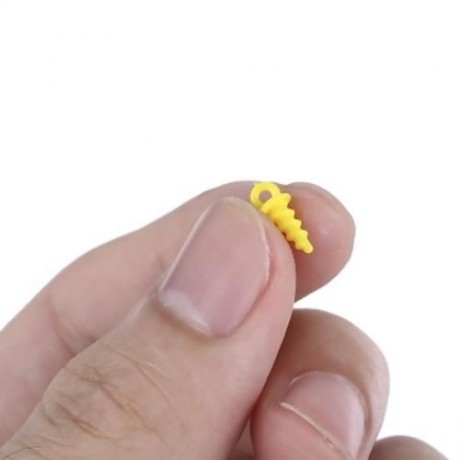 20PCS PLASTIC FISHING BAIT SCREW CARP POP UP PEG FISH ACCESSORY (YELLOW)
