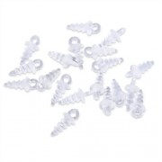 20PCS PLASTIC FISHING BAIT SCREW CARP POP UP PEG FISH ACCESSORY (TRANSPARENT)
