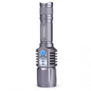 E SMARTER 10W 1200LM CREE XML L2 LED FLASHLIGHT USB CHARGING 5 MODES LAMP (GUN METAL)