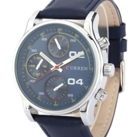 CURREN 8207 CASUAL MALE QUARTZ WATCH WITH DECORATIVE SUB-DIAL (BROWN)