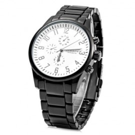 CURREN 8046 DECORATIVE SUB-DIAL QUARTZ WATCH WITH DOUBLE SCALE FOR MEN (SILVER AND BLACK)
