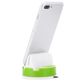 360 DEGREE ROTATING PORTABLE STAND CHARGING DESKTOP DOCK STATION HOLDER FOR IPHONE (WHITE 