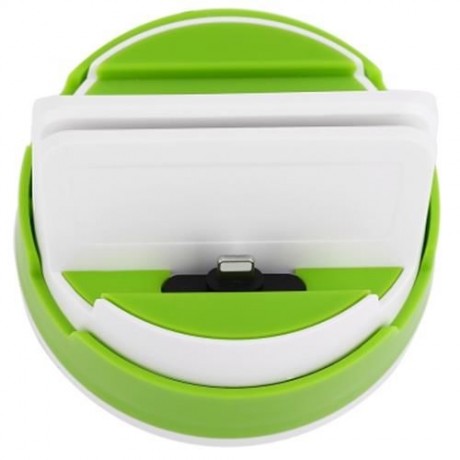 360 DEGREE ROTATING PORTABLE STAND CHARGING DESKTOP DOCK STATION HOLDER FOR IPHONE (WHITE 