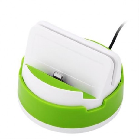 360 DEGREE ROTATING PORTABLE STAND CHARGING DESKTOP DOCK STATION HOLDER FOR IPHONE (WHITE 