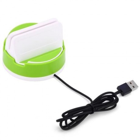 360 DEGREE ROTATING PORTABLE STAND CHARGING DESKTOP DOCK STATION HOLDER FOR IPHONE (WHITE 