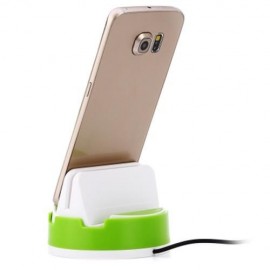 360 DEGREE ROTATING MICRO USB PORTABLE STAND CHARGING DESKTOP DOCK STATION HOLDER (WHITE A