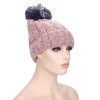 CASUAL VENONAT DECORATION WARM UNISEX KNITTED SOFT HAT (PINK)