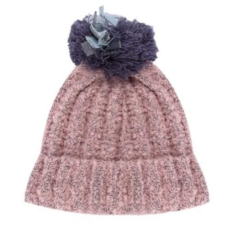 CASUAL VENONAT DECORATION WARM UNISEX KNITTED SOFT HAT (PINK)