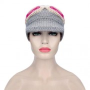 CUTE SUNGLASSES DECORATION GIRLS WARM KNITTED HAT (LIGHT GRAY)
