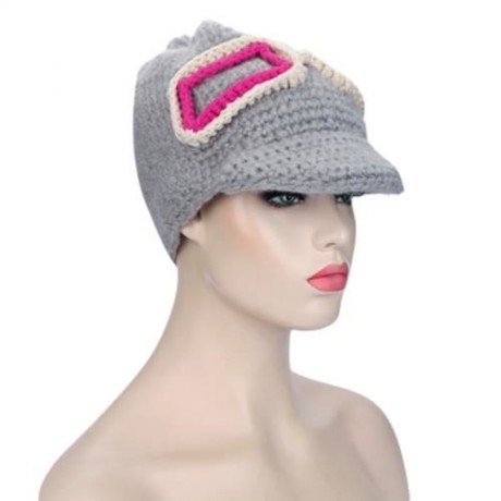 CUTE SUNGLASSES DECORATION GIRLS WARM KNITTED HAT (LIGHT GRAY)