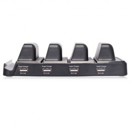 CREATIVE MULTIFUNCTIONAL 48W 4-PORT USB 9.6A OUTPUT CHARGING STAND STATION (BLACK)