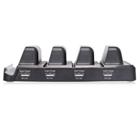 CREATIVE MULTIFUNCTIONAL 48W 4-PORT USB 9.6A OUTPUT CHARGING STAND STATION (BLACK)