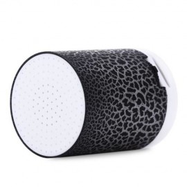 PORTABLE FLASH LED LIGHT CRACK PATTERN SUPPORT TF CARD MP3 MUSIC PLAYER WITH SPEAKER (BLAC