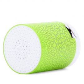 PORTABLE FLASH LED LIGHT CRACK PATTERN SUPPORT TF CARD MP3 MUSIC PLAYER WITH SPEAKER (GREE