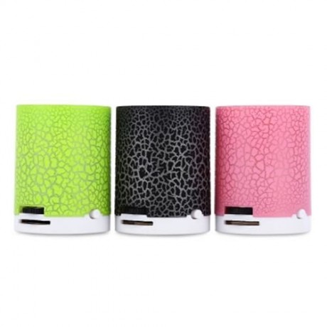 PORTABLE FLASH LED LIGHT CRACK PATTERN SUPPORT TF CARD MP3 MUSIC PLAYER WITH SPEAKER (GREE