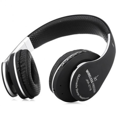 JKR 211B 3.5MM PLUG BLUETOOTH FM PORTABLE HEADSET HEADPHONES (BLACK)