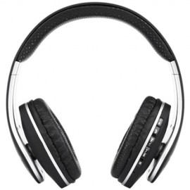 JKR 211B 3.5MM PLUG BLUETOOTH FM PORTABLE HEADSET HEADPHONES (BLACK)