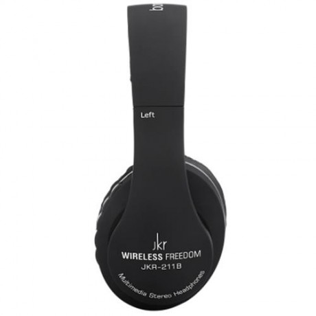 JKR 211B 3.5MM PLUG BLUETOOTH FM PORTABLE HEADSET HEADPHONES (BLACK)