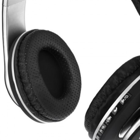 JKR 211B 3.5MM PLUG BLUETOOTH FM PORTABLE HEADSET HEADPHONES (BLACK)