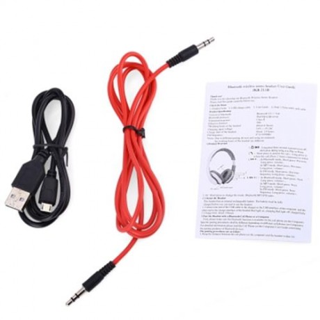 JKR 211B 3.5MM PLUG BLUETOOTH FM PORTABLE HEADSET HEADPHONES (BLACK)
