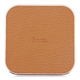 HOCO CW2 PU LEATHER ALUMINUM ALLOY FRAME QI WIRELESS CHARGER FOR QI-ENABLED DEVICES (ROSE 
