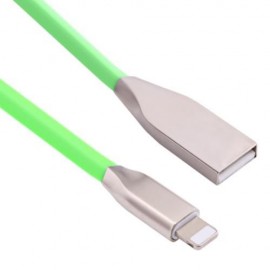 8 PIN ALUMINUM ALLOY COPPER CORE TRANSFER DATA SYNCHRONIZATION CHARGING CORD 0.9M (GREEN)
