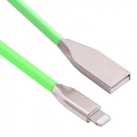 8 PIN ALUMINUM ALLOY COPPER CORE TRANSFER DATA SYNCHRONIZATION CHARGING CORD 0.9M (GREEN)