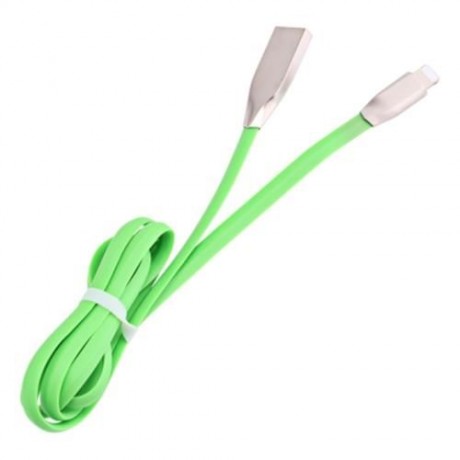 8 PIN ALUMINUM ALLOY COPPER CORE TRANSFER DATA SYNCHRONIZATION CHARGING CORD 0.9M (GREEN)
