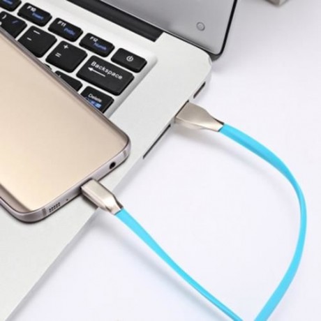 MICRO USB  ALUMINUM ALLOY COPPER CORE TRANSFER DATA SYNCHRONIZATION CHARGING CORD 0.9M (BL