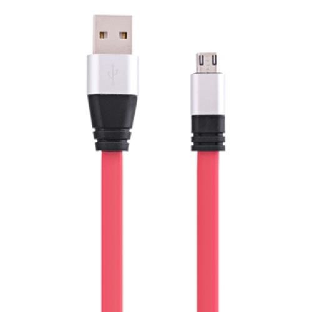 MICRO USB ALUMINUM ALLOY NOODLE TRANSFER DATA SYNCHRONIZATION CHARGING CORD 1M (WATERMELON