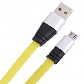 MICRO USB ALUMINUM ALLOY NOODLE TRANSFER DATA SYNCHRONIZATION CHARGING CORD 1M (FLUORESCEN