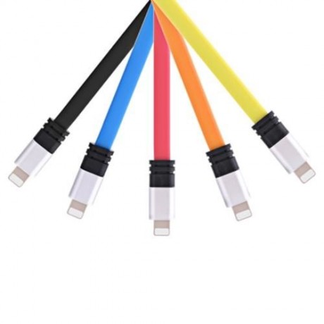 8 PIN ALUMINUM ALLOY NOODLE TRANSFER DATA SYNCHRONIZATION CHARGING CORD 1M (WATERMELON RED
