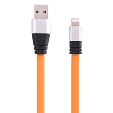 8 PIN ALUMINUM ALLOY NOODLE TRANSFER DATA SYNCHRONIZATION CHARGING CORD 1M (ORANGE)