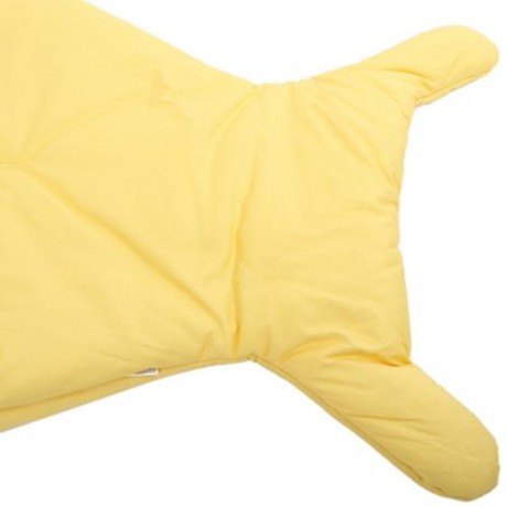 WARM WINTER SWEET CARTOON SHARK BABIES SLEEP BAG THICK INFANT BLANKET (YELLOW)