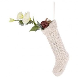 CUTE PURE COLOR LADIES KNITTED CHRISTMAS KNEE SOCKS (WHITE)