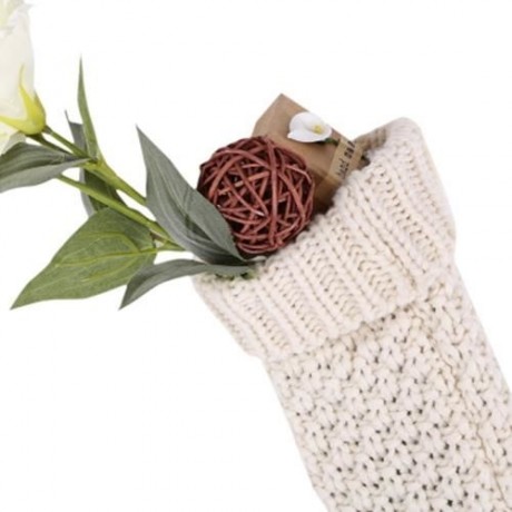 CUTE PURE COLOR LADIES KNITTED CHRISTMAS KNEE SOCKS (WHITE)